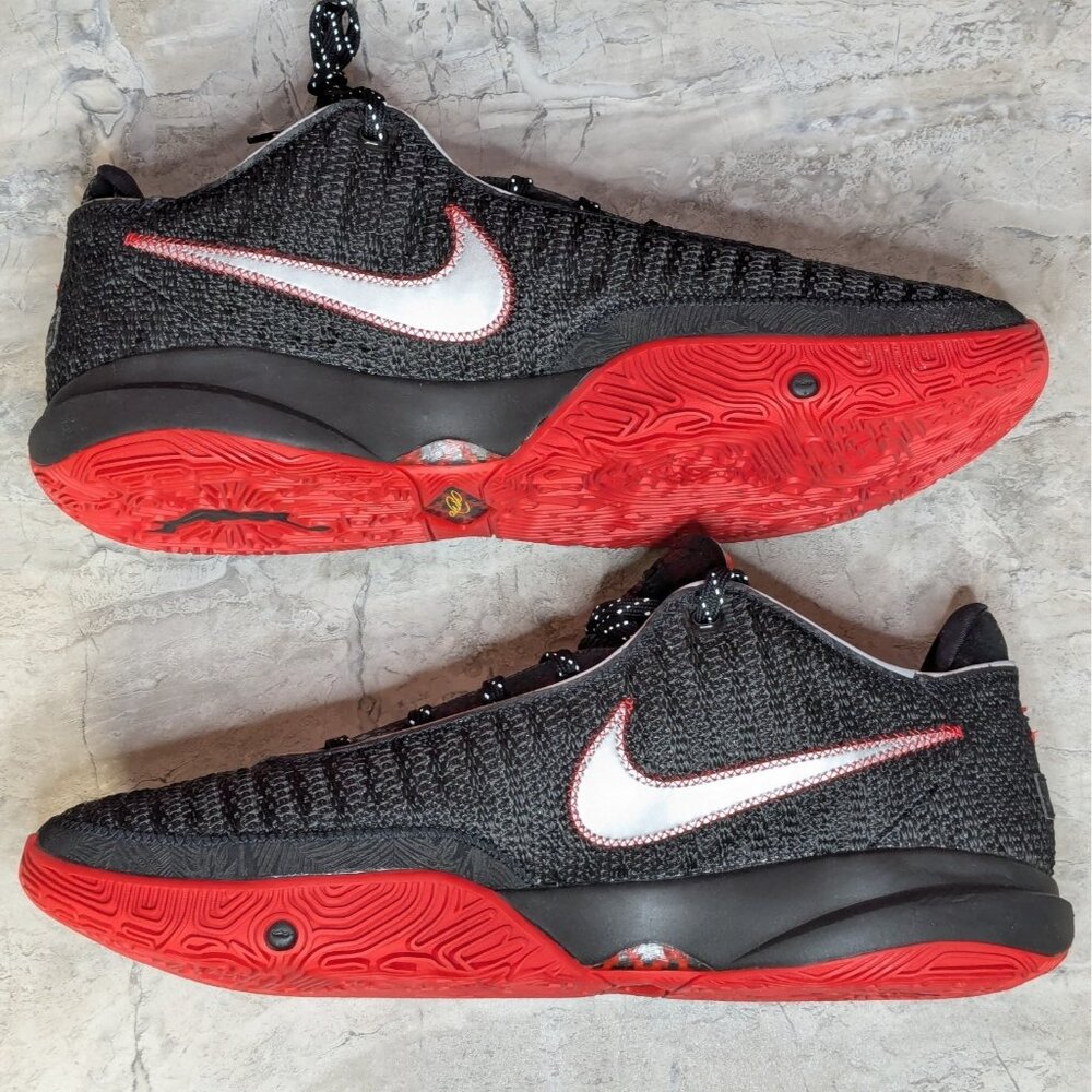 Nike LeBron XX 20 Trinity Men's 17 Heat Black Red Basketball Shoes DJ5423-001 - Picture 6 of 10